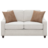 Loveseat - Christine Upholstered Cushion Back Loveseat Beige