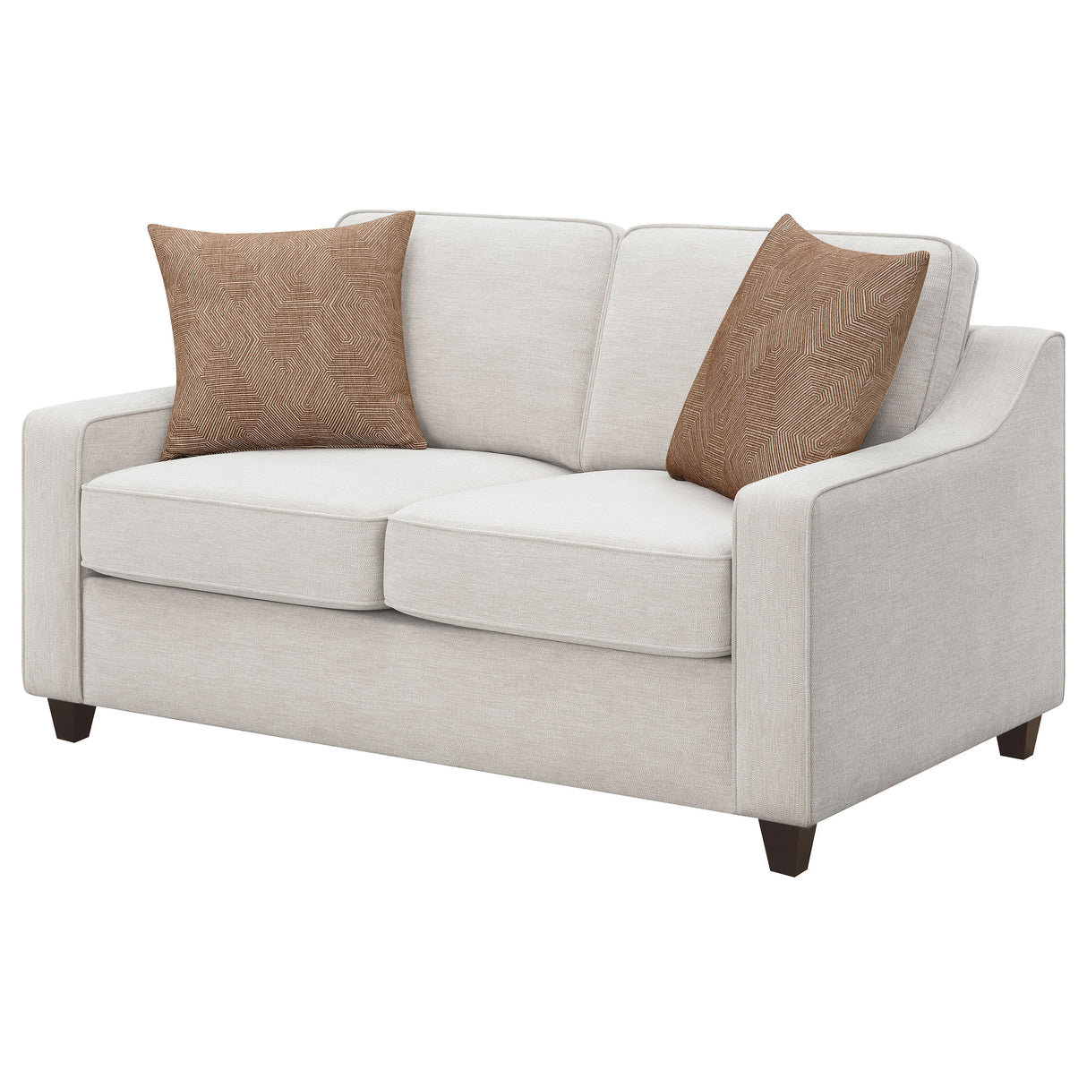 Loveseat - Christine Upholstered Cushion Back Loveseat Beige