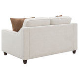 Loveseat - Christine Upholstered Cushion Back Loveseat Beige