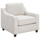 Chair - Christine Upholstered Cushion Back Chair Beige