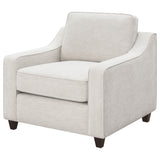 Chair - Christine Upholstered Cushion Back Chair Beige