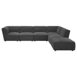 Sunny Upholstered 6 - piece Modular Sectional Dark Charcoal | Coaster | Home Elegance USA