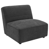 Armless Chair - Sunny Upholstered Armless Chair Dark Charcoal


