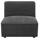 Armless Chair - Sunny Upholstered Armless Chair Dark Charcoal | Coaster | Home Elegance USA