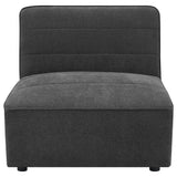 Armless Chair - Sunny Upholstered Armless Chair Dark Charcoal

