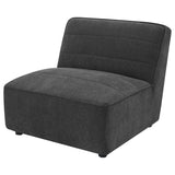 Armless Chair - Sunny Upholstered Armless Chair Dark Charcoal

