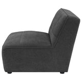 Armless Chair - Sunny Upholstered Armless Chair Dark Charcoal | Coaster | Home Elegance USA