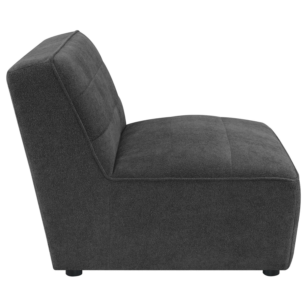 Armless Chair - Sunny Upholstered Armless Chair Dark Charcoal | Coaster | Home Elegance USA