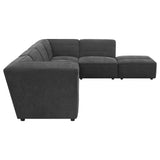 Armless Chair - Sunny Upholstered Armless Chair Dark Charcoal

