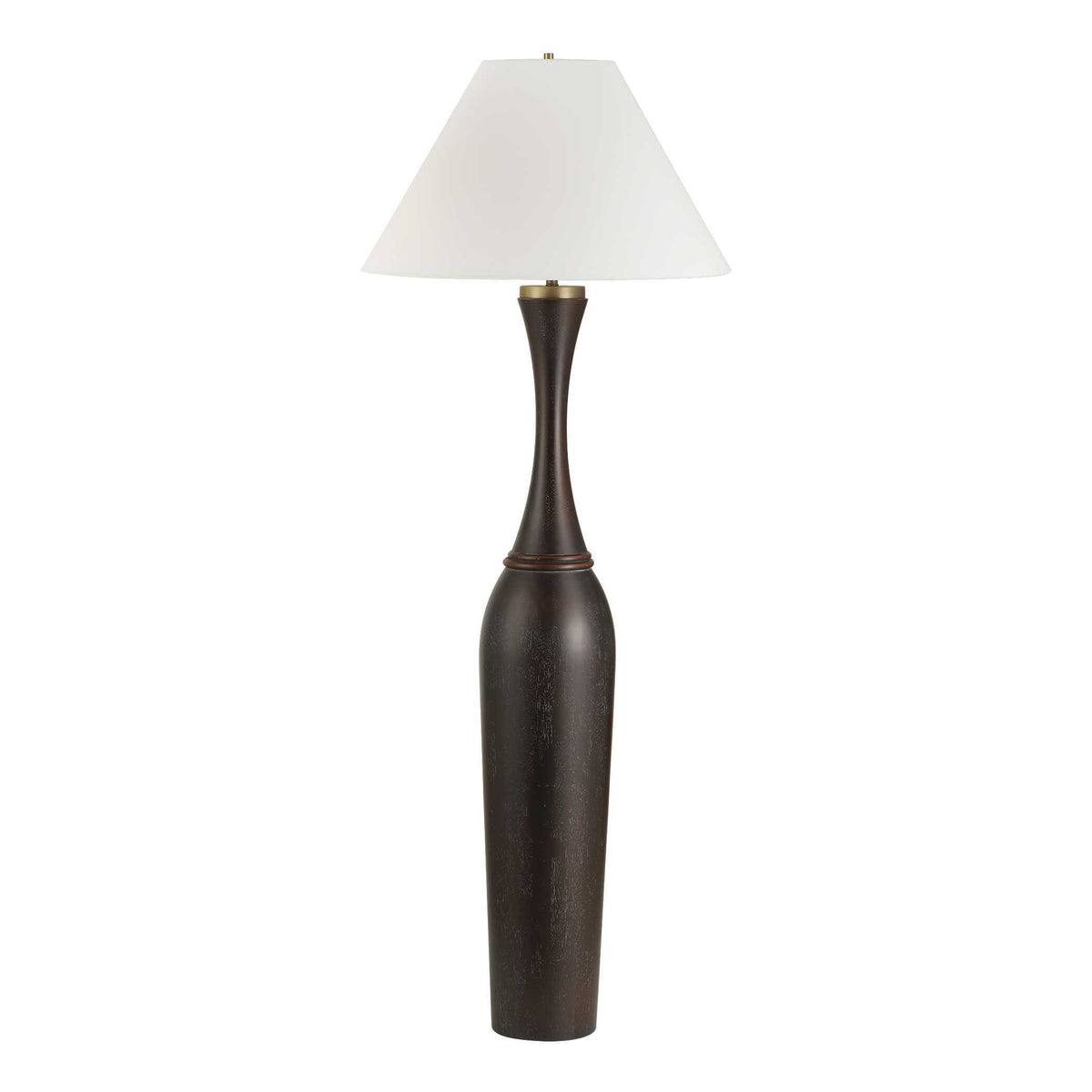Pravin Floor Lamp Dark Wood - Black by Uttermost - View 4
