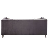 Acme - Hegio Sofa W/2 Pillows 55265 Gray Velvet