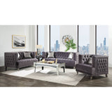 Acme - Hegio Sofa W/2 Pillows 55265 Gray Velvet