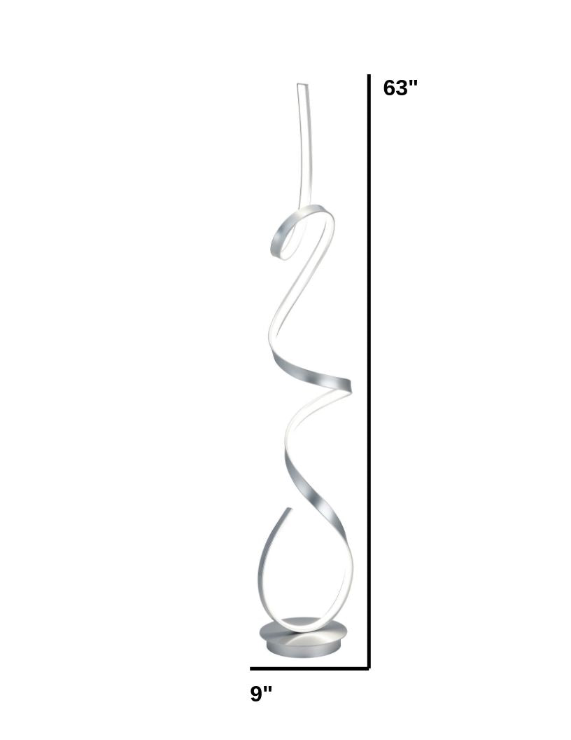 Amsterdam LED Dimmable 63" Floor Lamp // Silver  | Finesse