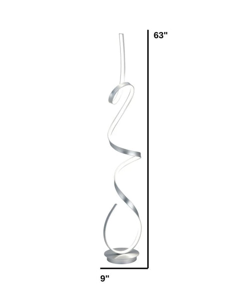 Amsterdam LED Dimmable 63" Floor Lamp // Silver  | Finesse - sold by Home Elegance USA