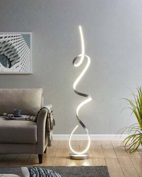 Amsterdam LED Dimmable 63" Floor Lamp // Silver  | Finesse - sold by Home Elegance USA
