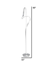 Budapest Dimmable LED 63" Tall Floor Lamp // Silver  | Finesse -  Home Elegance USA