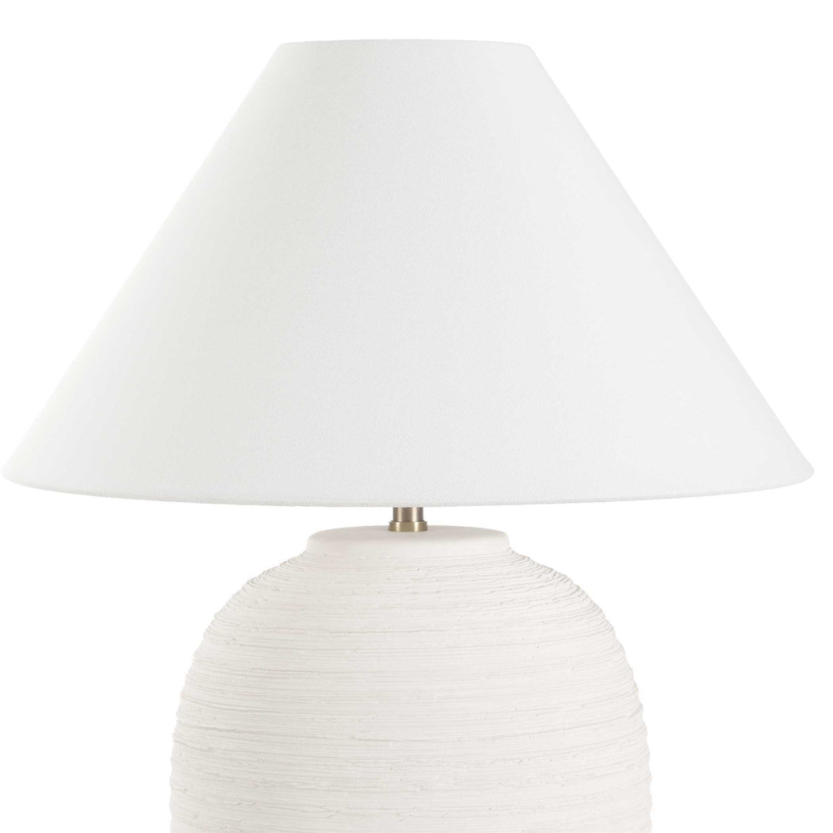 Rocio Ceramic Table Lamp - White by Uttermost - View 4