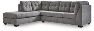 Ashley Gray Marleton 55305S3 2 - Piece Sleeper Sectional with Chaise - Microfiber - 55305S3 - Home Elegance USA - 1