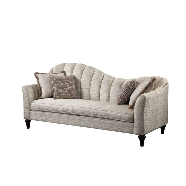 Athalia Sofa W/4 Pillows 55305 Shimmering Pearl Fabric | Acme - 55305 - Home Elegance USA - 1