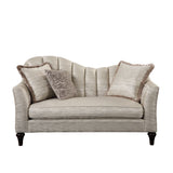 Athalia Loveseat W/3 Pillows 55306 Shimmering Pearl Fabric | Acme | Home Elegance USA