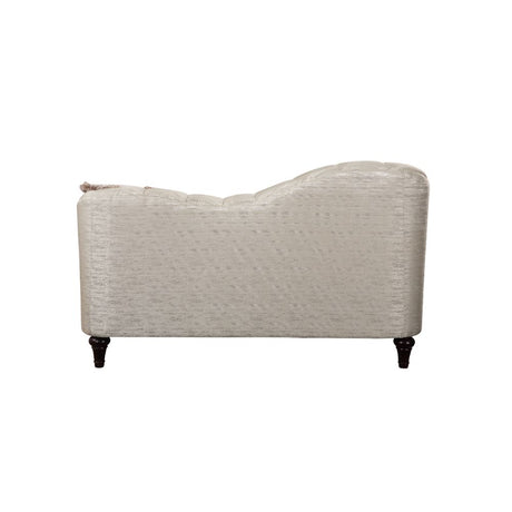 Athalia Loveseat W/3 Pillows 55306 Shimmering Pearl Fabric | Acme - 55306 - Home Elegance USA - 4