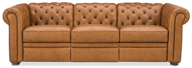 Glover Power Reclining Sofa With Power Headrest - Light Brown by Hooker Furniture - View 1