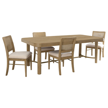 Benson Sand Wash 5-piece Extension Leaf Dining Table Set - sold by Home Elegance USA