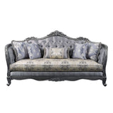 Ariadne Sofa W/5 Pillows 55345 Fabric & Platinum Finish | Acme | Home Elegance USA