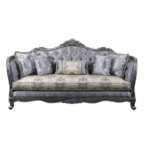 Ariadne Sofa W/5 Pillows 55345 Fabric & Platinum Finish | Acme - 55345 - Home Elegance USA - 2