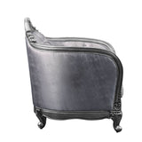 Acme - Ariadne Chair W/Pillow 55347 Fabric & Platinum Finish