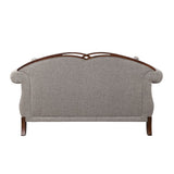 Acme - Miyeon Loveseat W/3 Pillows 55366 Fabric & Cherry Finish