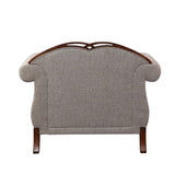 Acme - Miyeon Chair W/Pillow 55367 Fabric & Cherry Finish