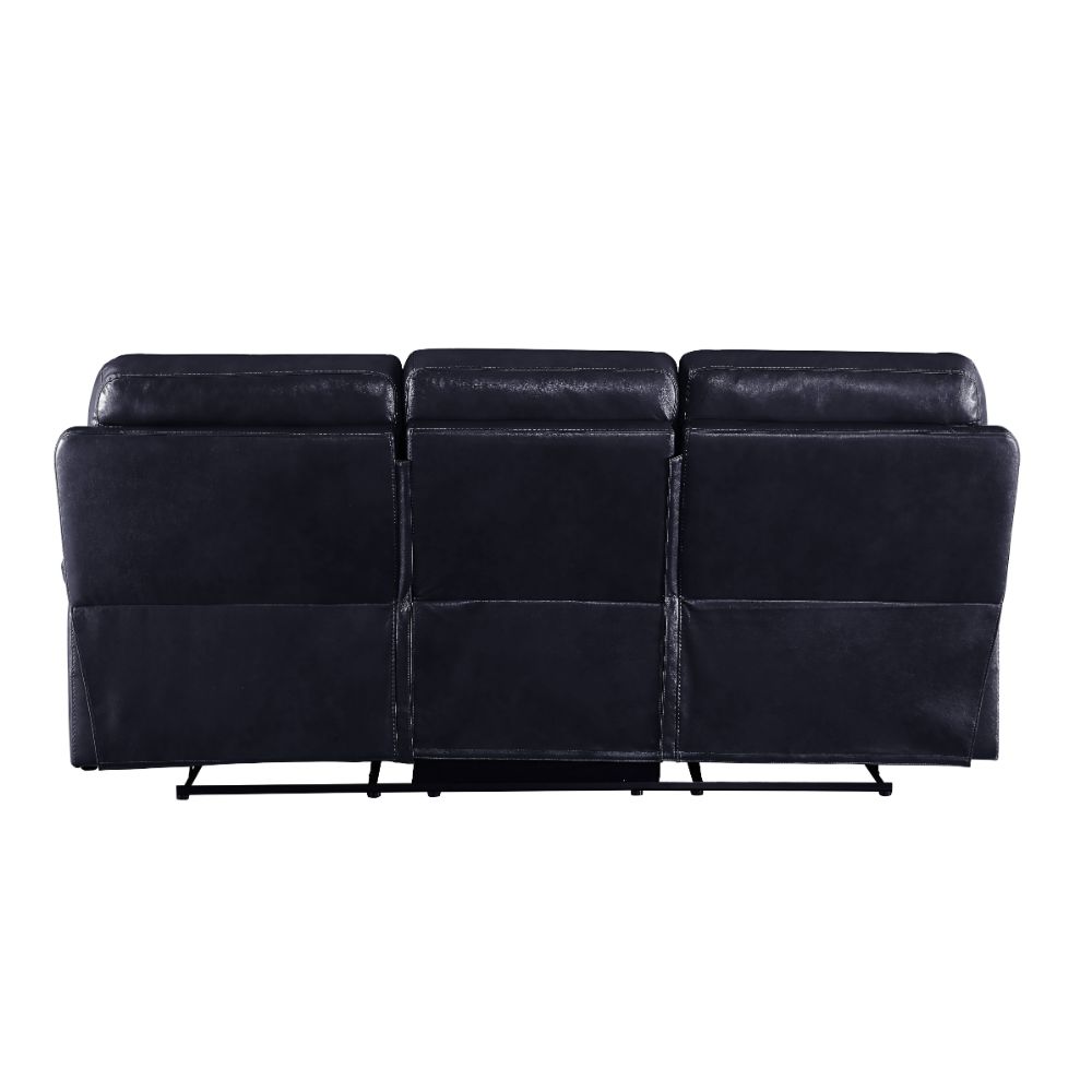 Aashi Motion Sofa 55370 Navy Leather - Gel Match | Acme | Home Elegance USA