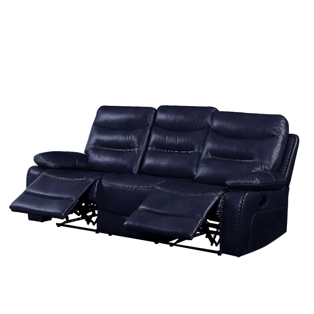 Aashi Motion Sofa 55370 Navy Leather - Gel Match | Acme | Home Elegance USA