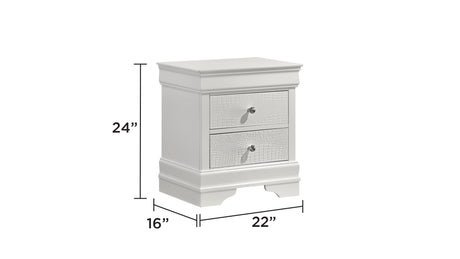Blaze Upholstered Modern Style 5 Pc Queen Bedroom Set with LED Headboard Made with Wood in White(CA WAREHOUSE) - sold by Home Elegance USA
