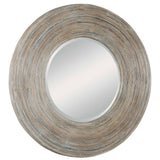 Vortex White Washed Round Mirror - Silver by Uttermost - View 4