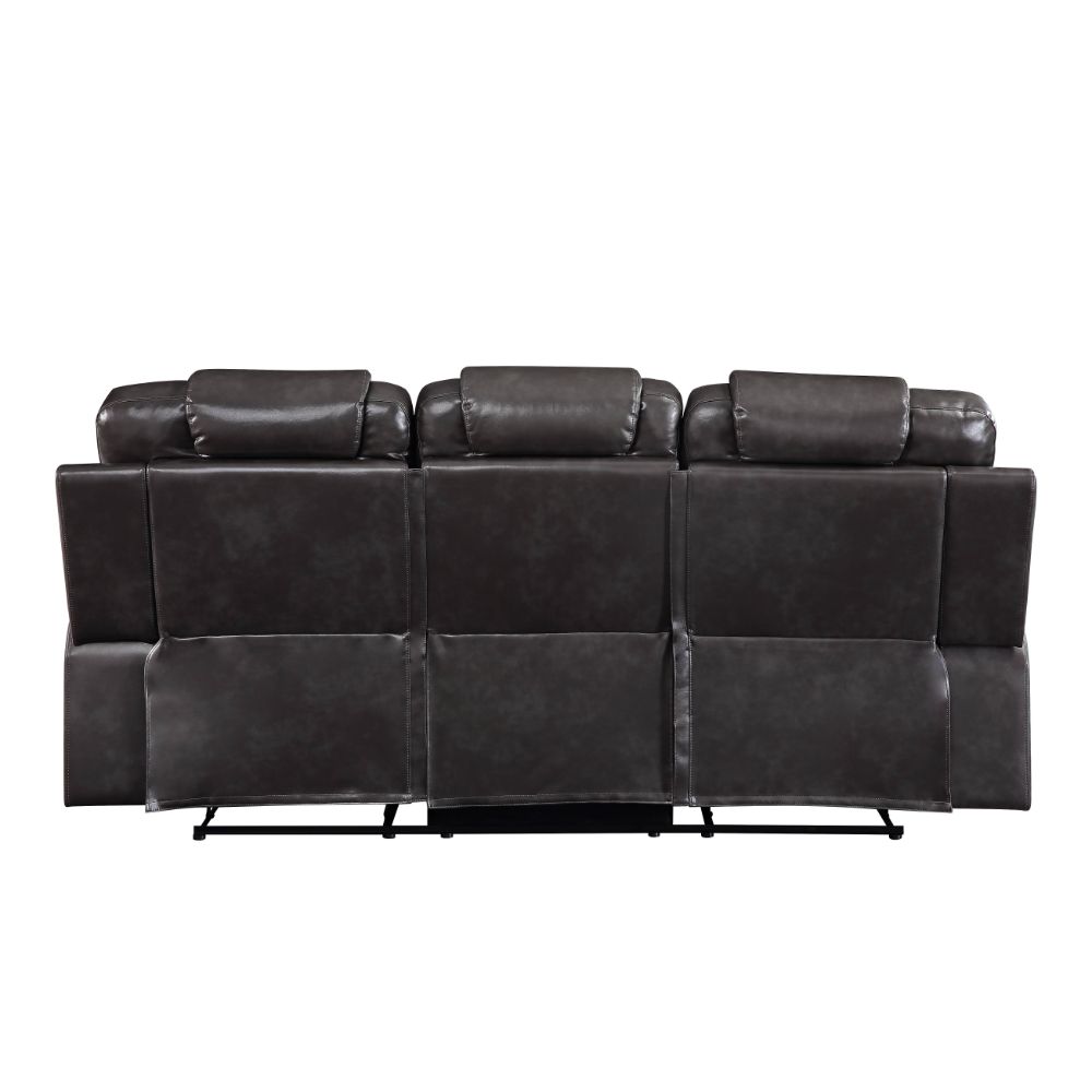 Braylon Motion Sofa 55410 Magnetite Synthetic Leather | Acme - 55410 - Home Elegance USA - 4