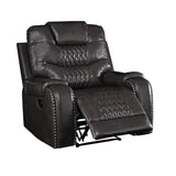 Acme - Braylon Motion Recliner 55412 Magnetite Synthetic Leather