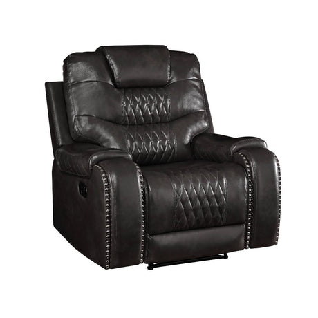 Acme - Braylon Motion Recliner 55412 Magnetite Synthetic Leather