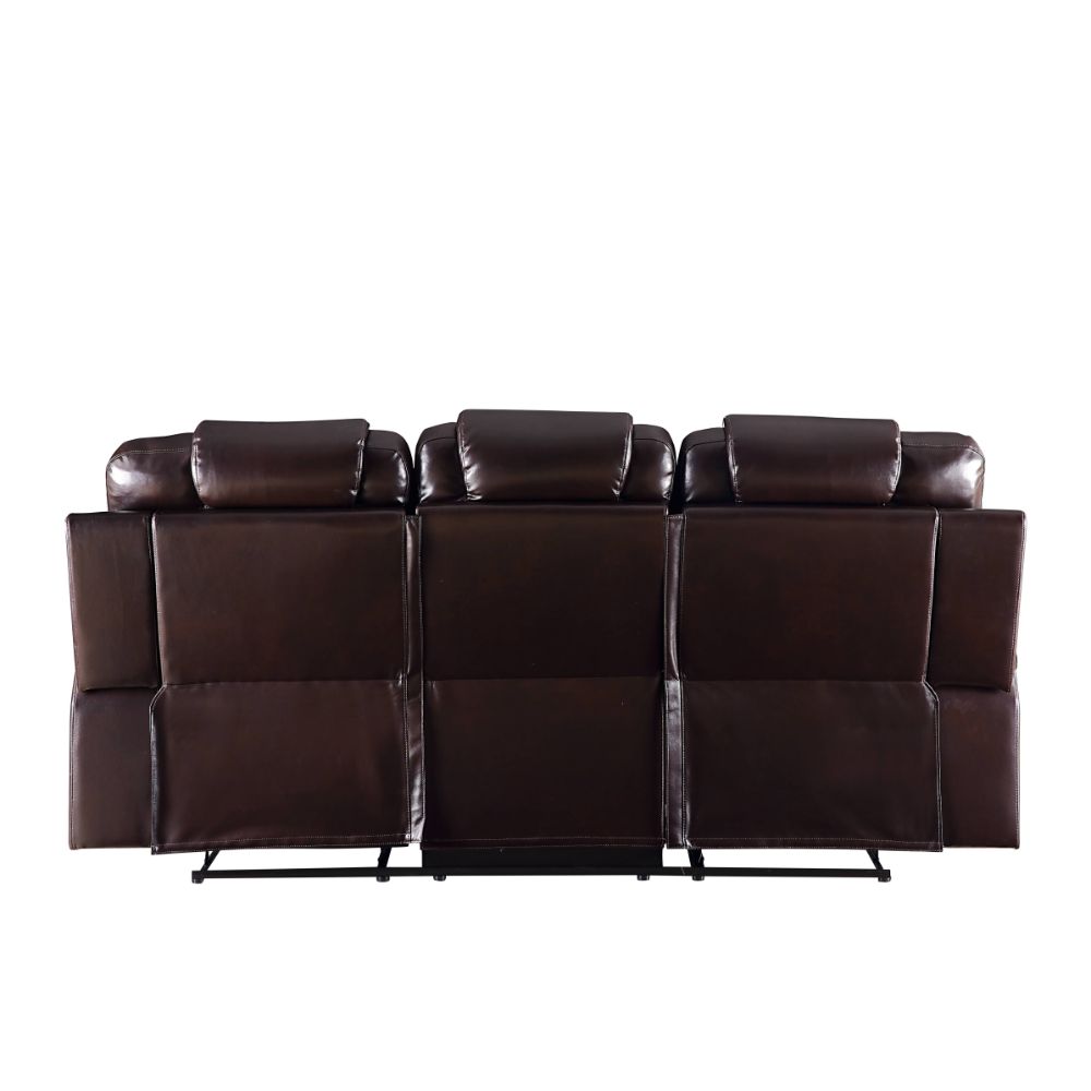 Braylon Motion Sofa 55415 Brown Synthetic Leather | Acme - 55415 - Home Elegance USA - 4