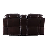 Braylon Motion Loveseat W/Console 55416 Brown Synthetic Leather | Acme - 55416 - Home Elegance USA - 4