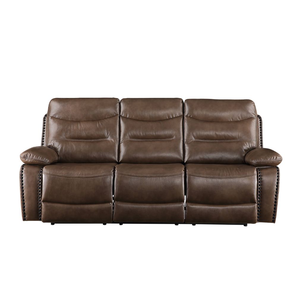 Aashi Motion Sofa 55420 Brown Leather - Gel Match | Acme | Home Elegance USA