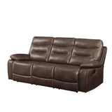 Aashi Motion Sofa 55420 Brown Leather - Gel Match - 55420 - image - 1