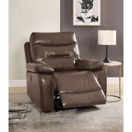 Aashi Power Motion Recliner 55423 Brown Leather - Gel Match | Acme - 55423 - Home Elegance USA - 1