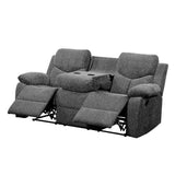 Acme - Kalen Motion Sofa 55440 Gray Chenille