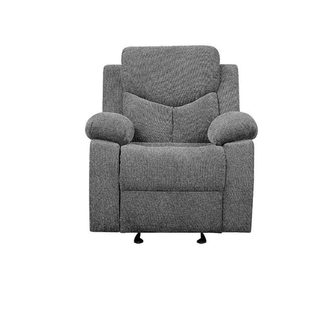 Acme - Kalen Motion Glider Recliner 55442 Gray Chenille