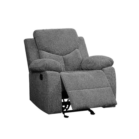 Acme - Kalen Motion Glider Recliner 55442 Gray Chenille