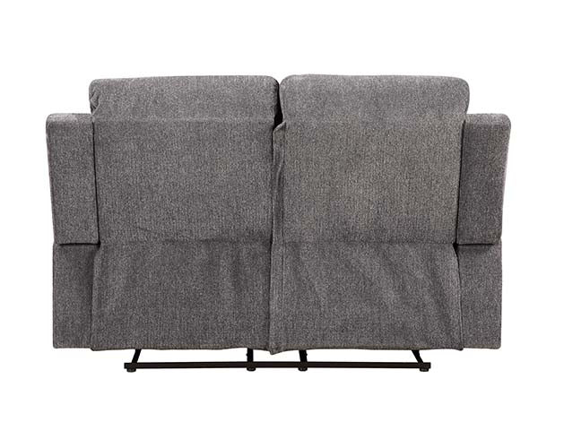 Acme - Kalen Motion Loveseat 55443 Gray Chenille