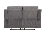 Acme - Kalen Motion Loveseat 55443 Gray Chenille