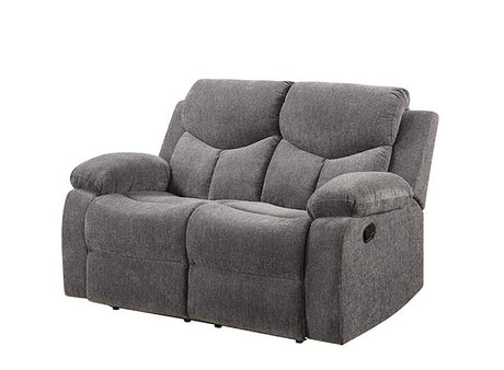 Acme - Kalen Motion Loveseat 55443 Gray Chenille